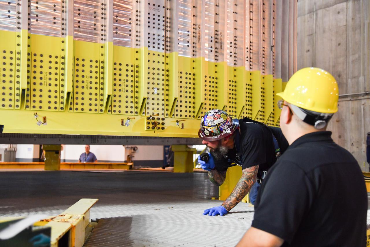 The Space Launch System (SLS) rocket’s liquid oxygen tank structural test article was manufactured and stacked in June 2019 at NASA’s Michoud Assembly Facility in New Orleans. To construct the test article, Boeing technicians at Michoud moved the liquid oxygen tank to the Vertical Assemby Building stacking and integration area. Here, they added simulators to mimic the two structures that connect to the tank, the intertank and the forward skirt.  This structural hardware for the SLS core stage for America’s new deep space rocket is structurally identical to the flight version of the tank. It will be shipped on the Pegasus barge to NASA’s Marshall Space Flight Center in Hunstville, Alabama, where it will undergo a series of tests that simulate the stresses and loads of liftoff and flight. These tests will help ensure designs are adequate for successful SLS missions to the Moon and beyond. The flight liquid oxygen tank along with the liquid hydrogen tank supplies more than 500,000 gallons of propellant to the core stages four RS-25 engines, which produce 2 million pounds of thrust to help send the SLS rocket to space.